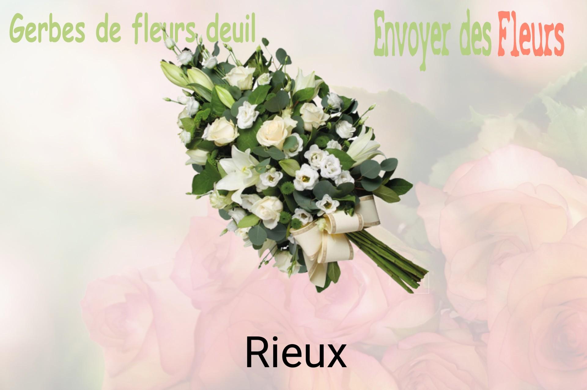 Gerbe de fleurs de deuil livrée à Rieux